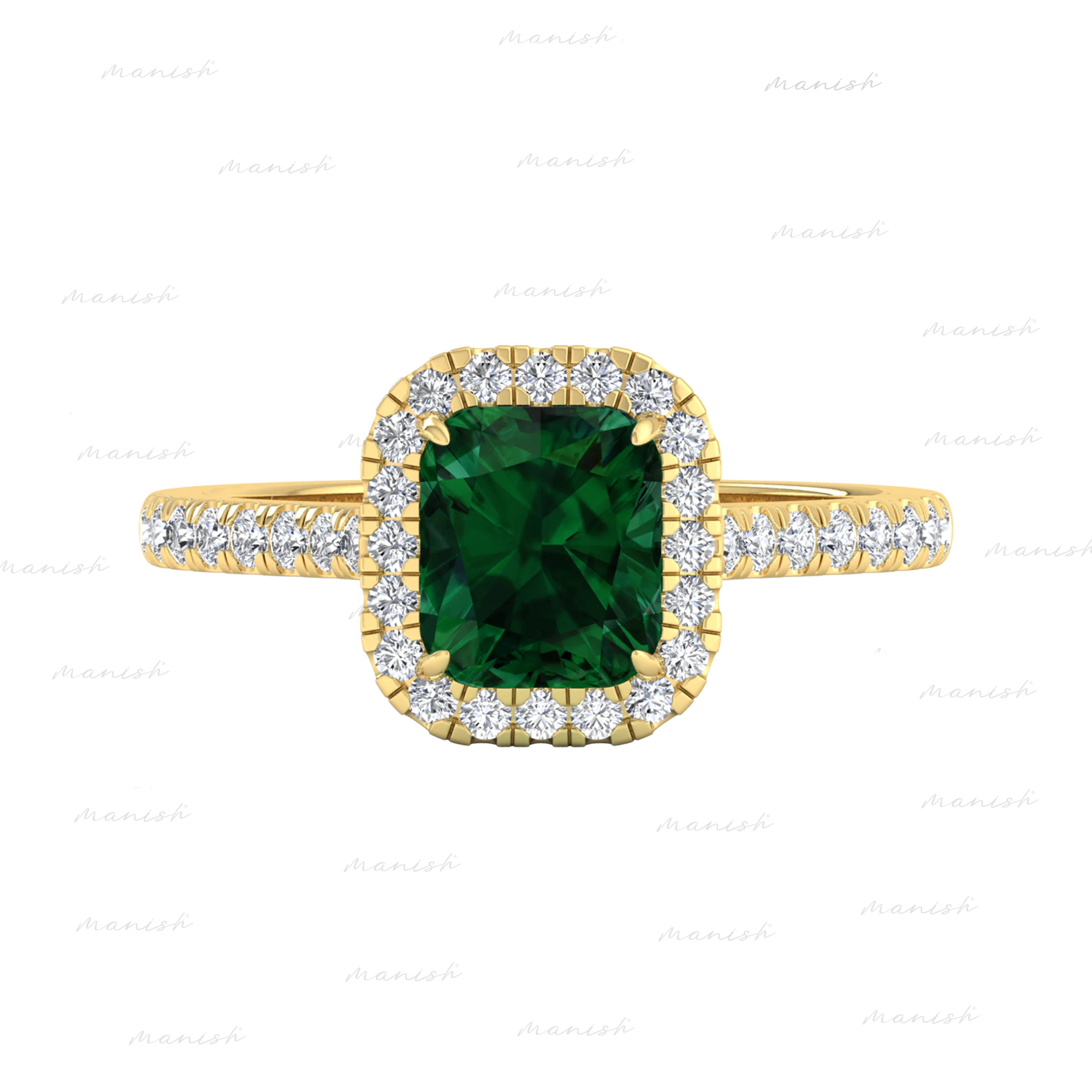 Exie Diamond and Emerald Ring